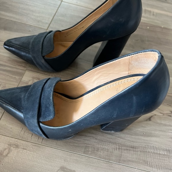 TORY BURCH BLUE SUEDE HEELS - Size 9 1/2 M - Picture 3 of 4